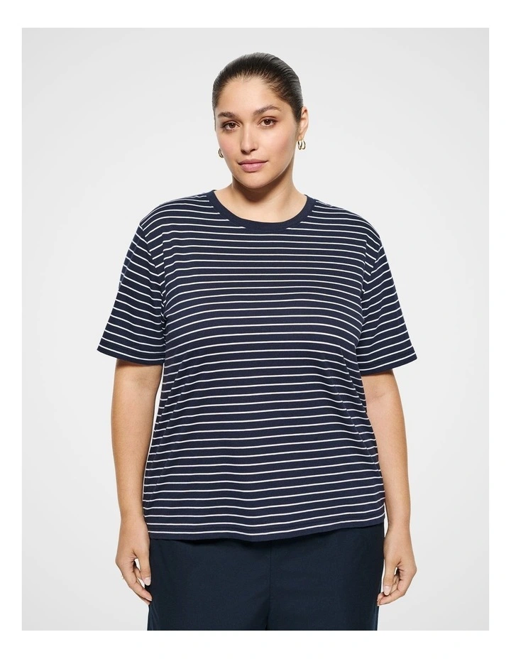 Dani Tee in True Navy Stripe image 1