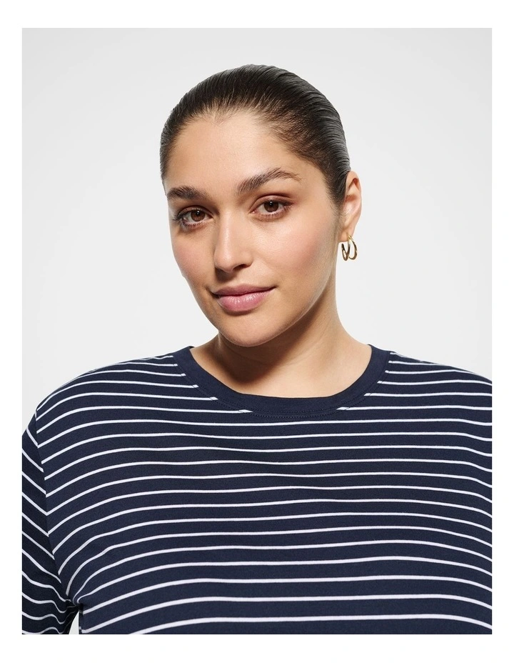 Dani Tee in True Navy Stripe image 2