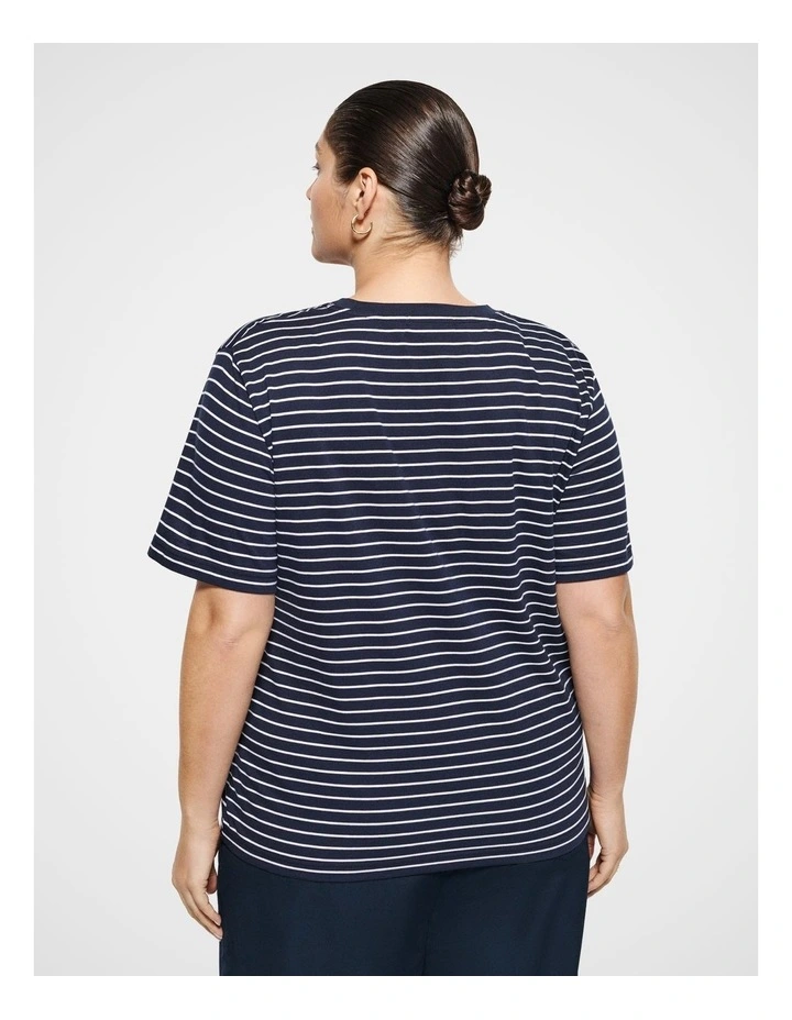 Dani Tee in True Navy Stripe image 3