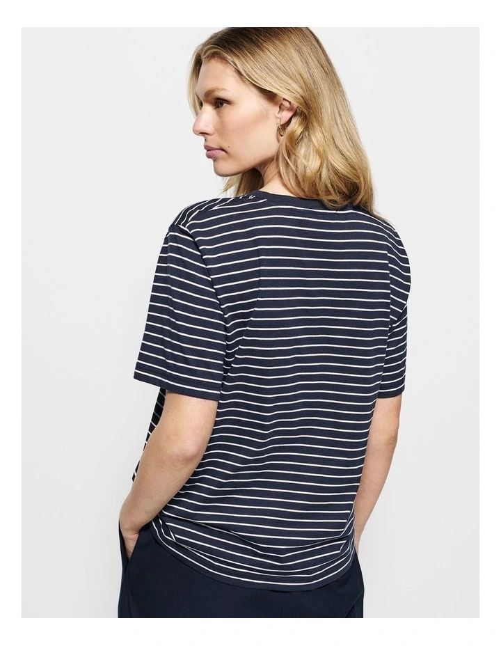 Dani Tee in True Navy Stripe image 6