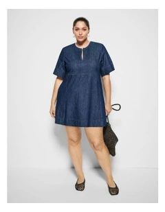 Bella Dress in Raw Denim
