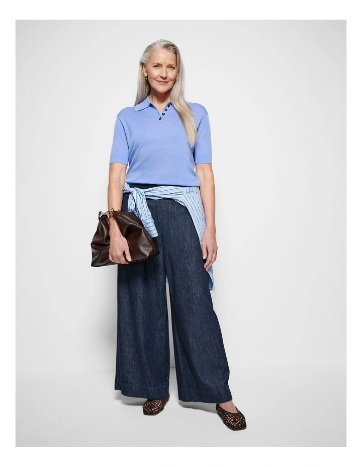 Bella Pant in Raw Denim image 5