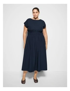 Lorraine Dress in True Navy