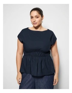 Lorraine Top in True Navy