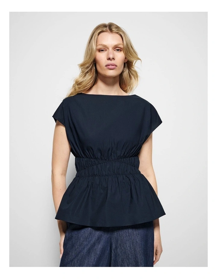 Lorraine Top in True Navy image 5