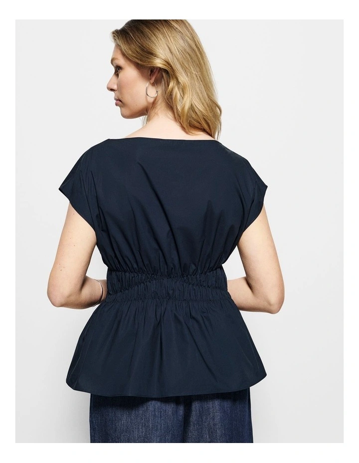 Lorraine Top in True Navy image 7