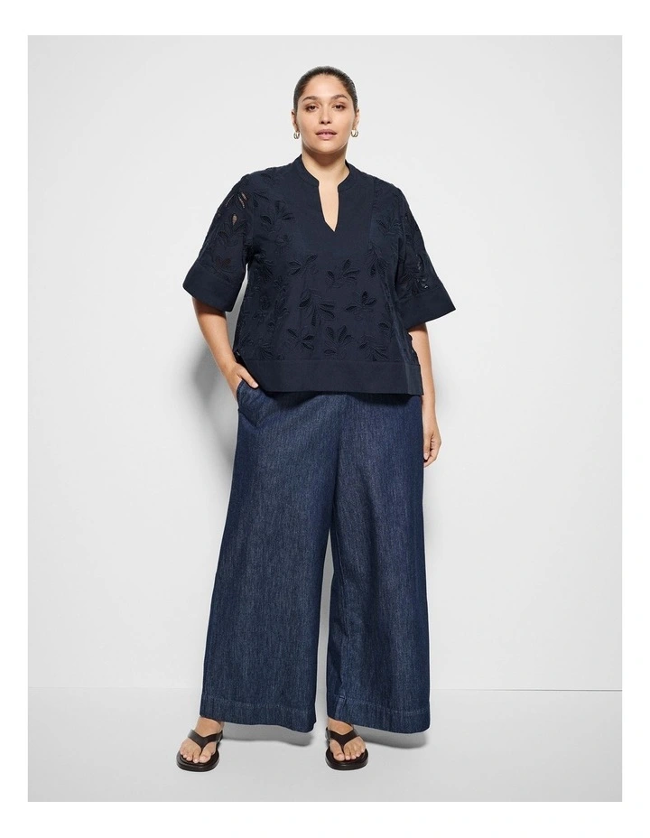 Audra Top in True Navy image 4