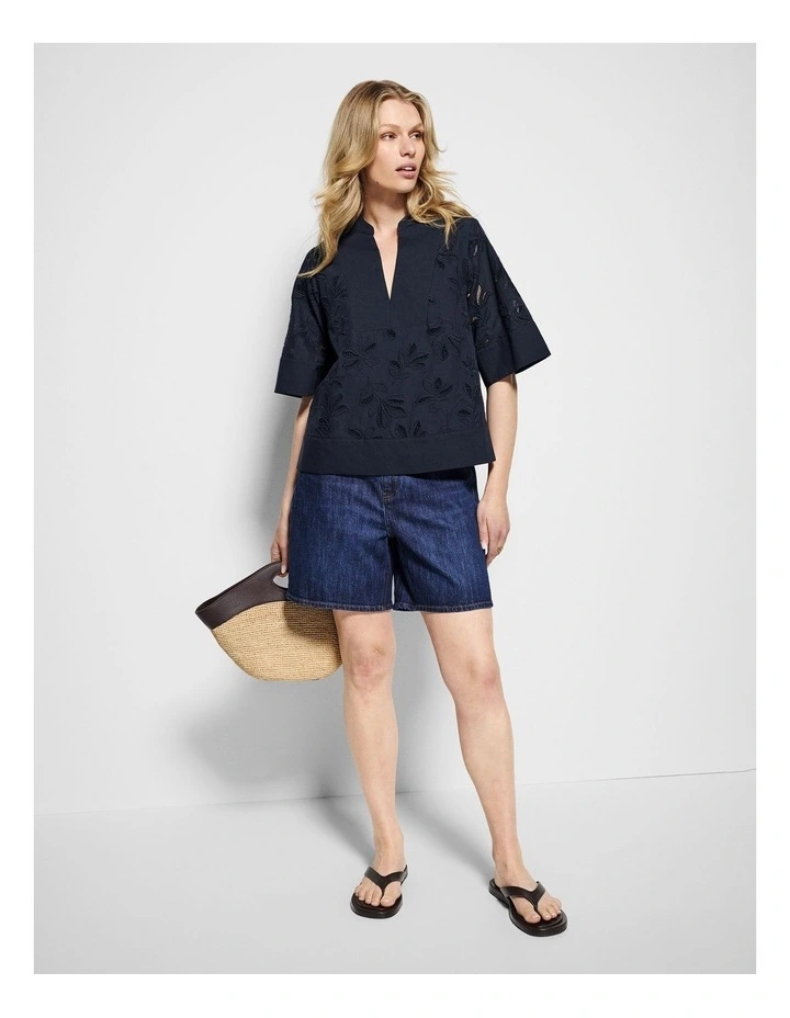 Audra Top in True Navy image 5