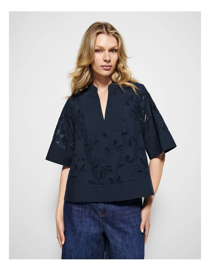 Audra Top in True Navy image 6