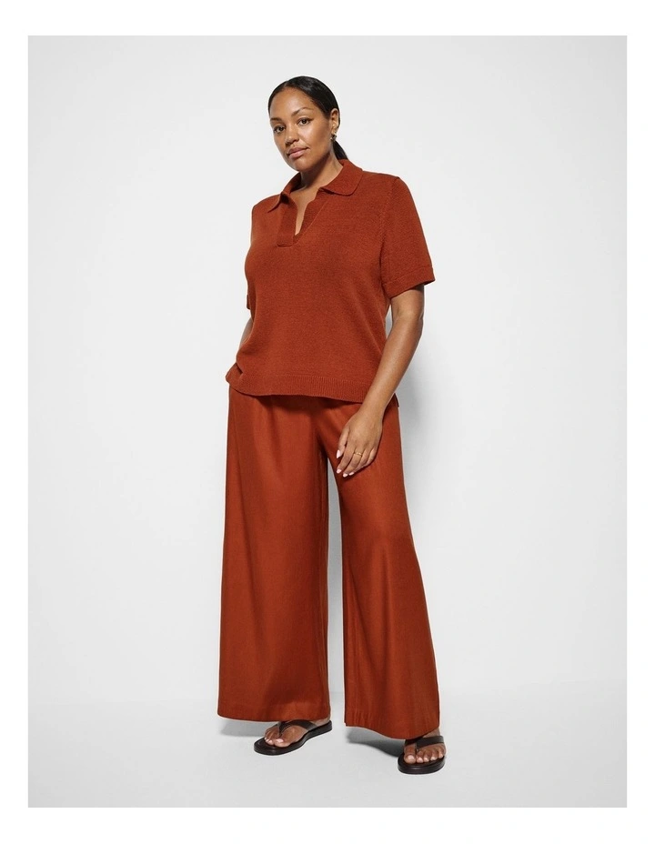 Bronte Knit Polo in Auburn image 4