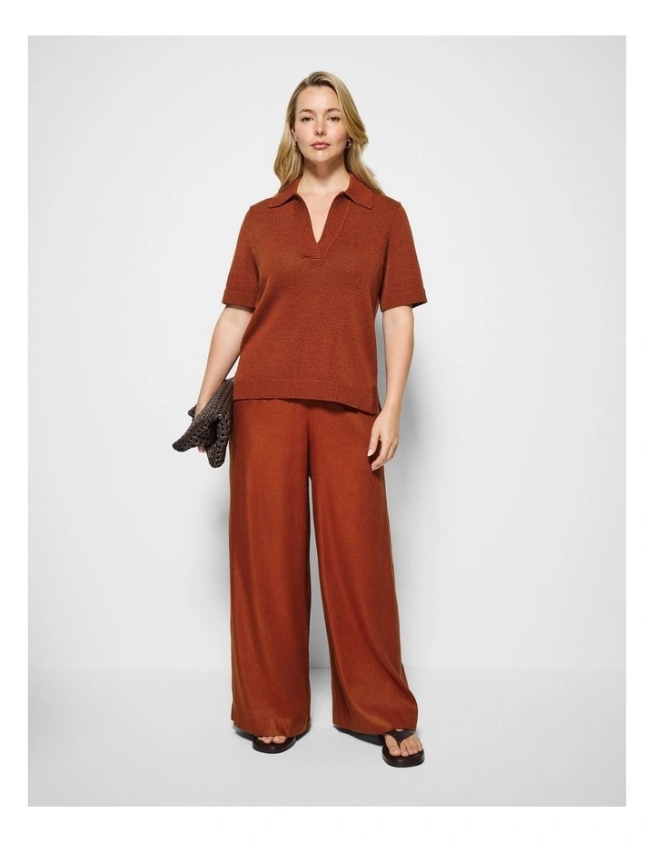 Bronte Knit Polo in Auburn image 7