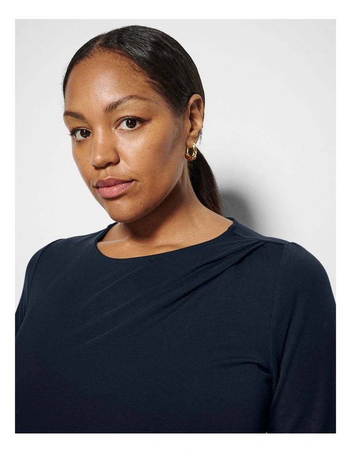 Mila Tee in True Navy image 2