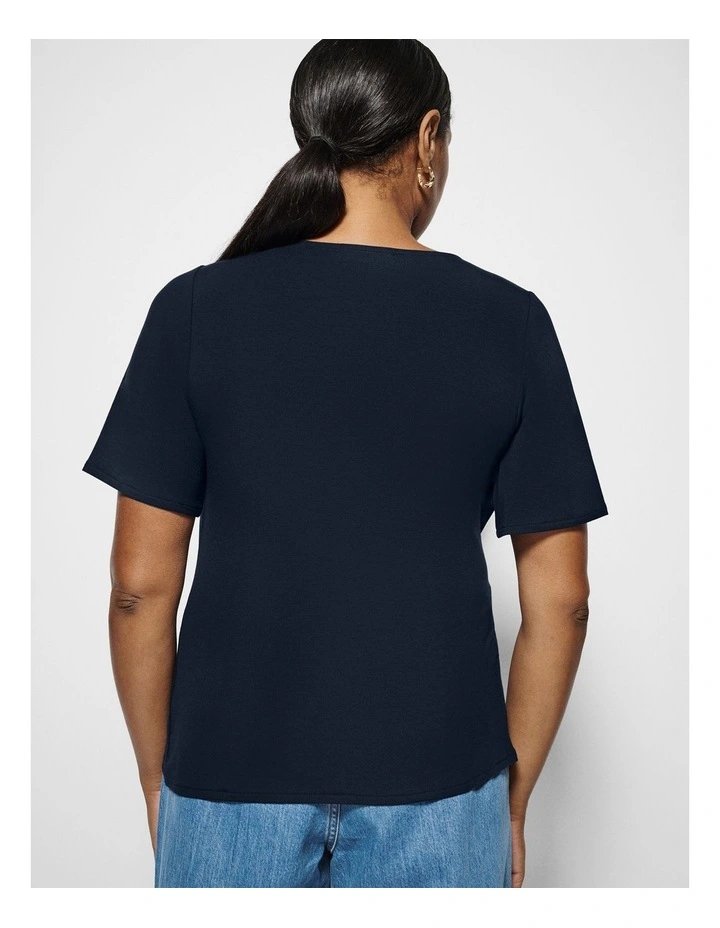 Mila Tee in True Navy image 3
