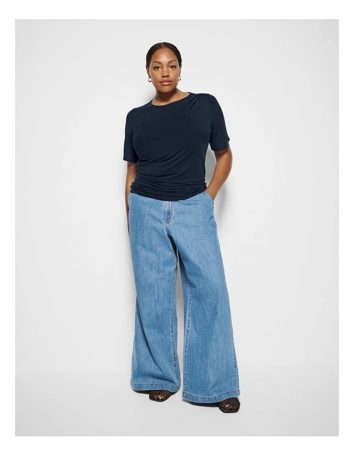 Mila Tee in True Navy image 4