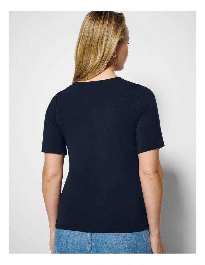 Mila Tee in True Navy image 6