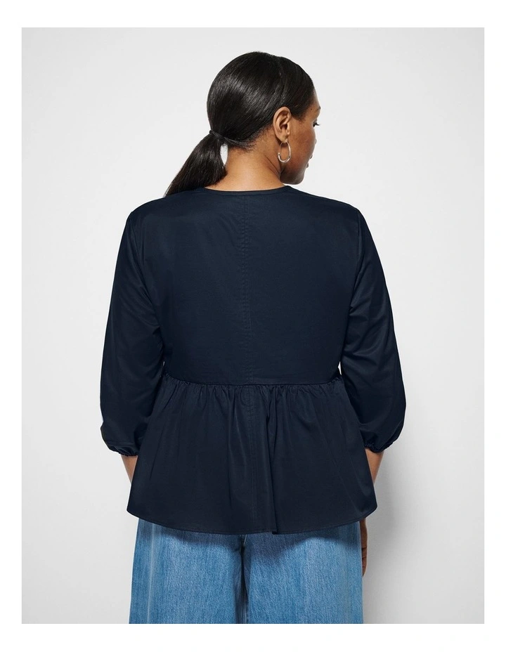 Iris Top in True Navy image 3