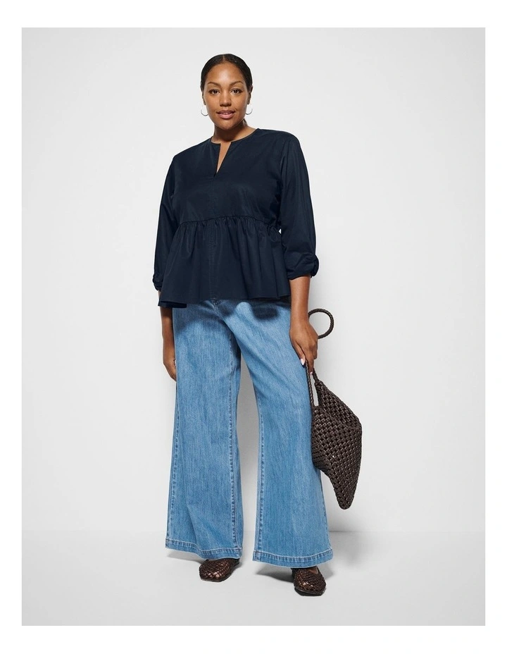 Iris Top in True Navy image 4