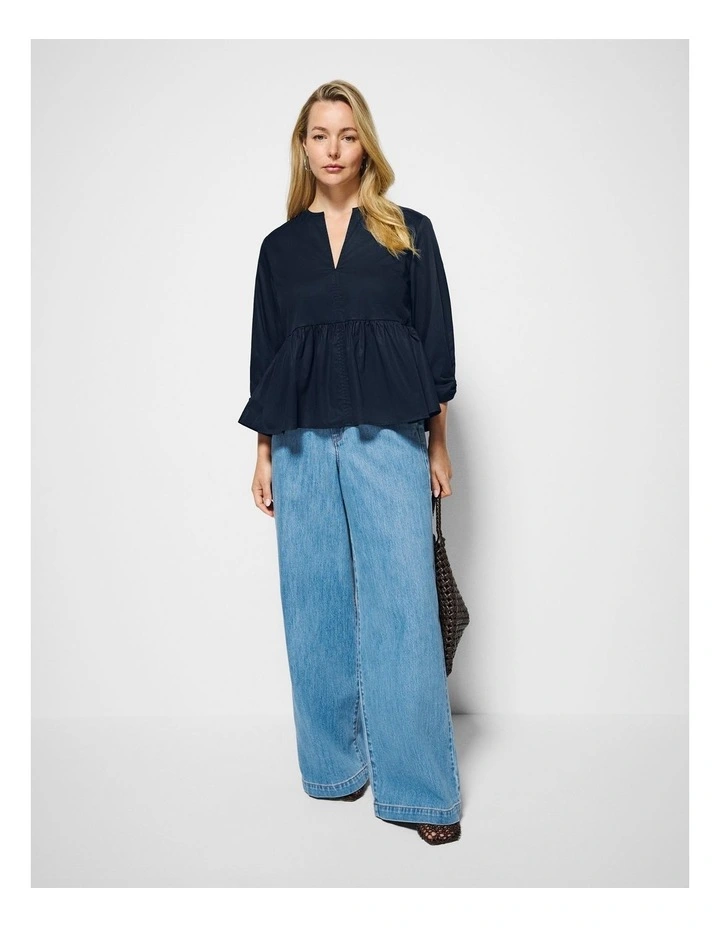 Iris Top in True Navy image 7