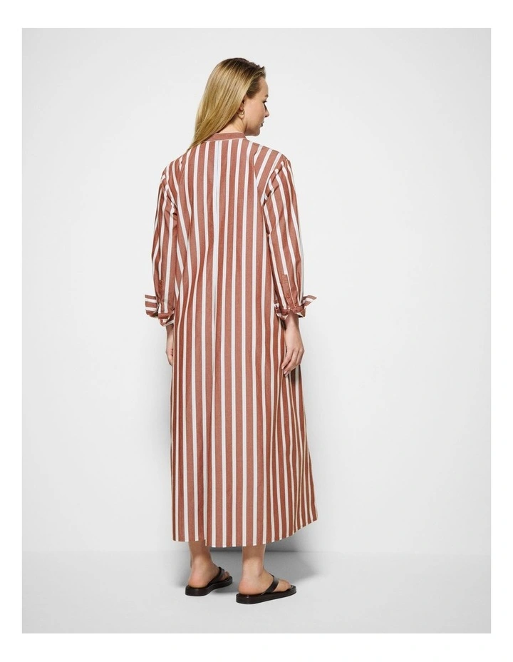 Emma Dress in Auburn Stripe image 6