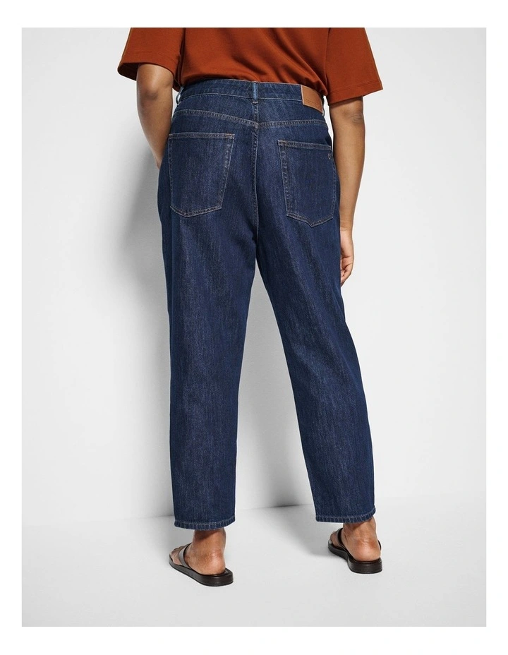 The High Rise Crop Girlfriend Jeans in Raw Denim image 4