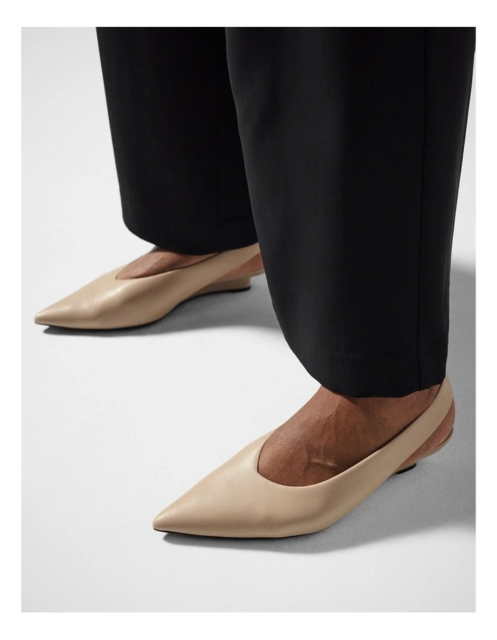 Brielle Leather Wedg in Taupe image 2