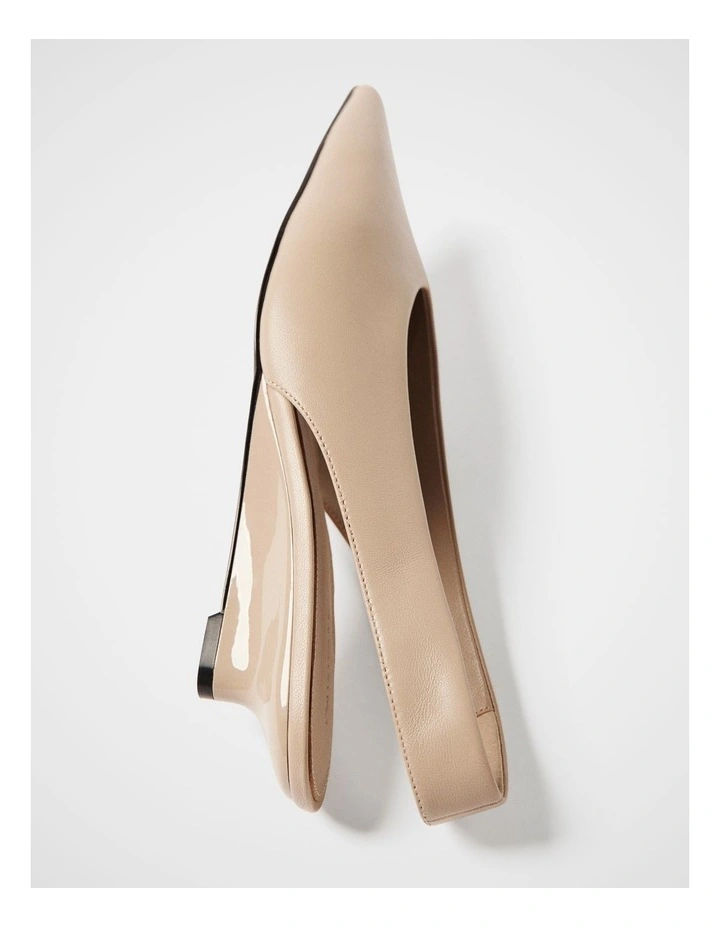 Brielle Leather Wedg in Taupe image 4