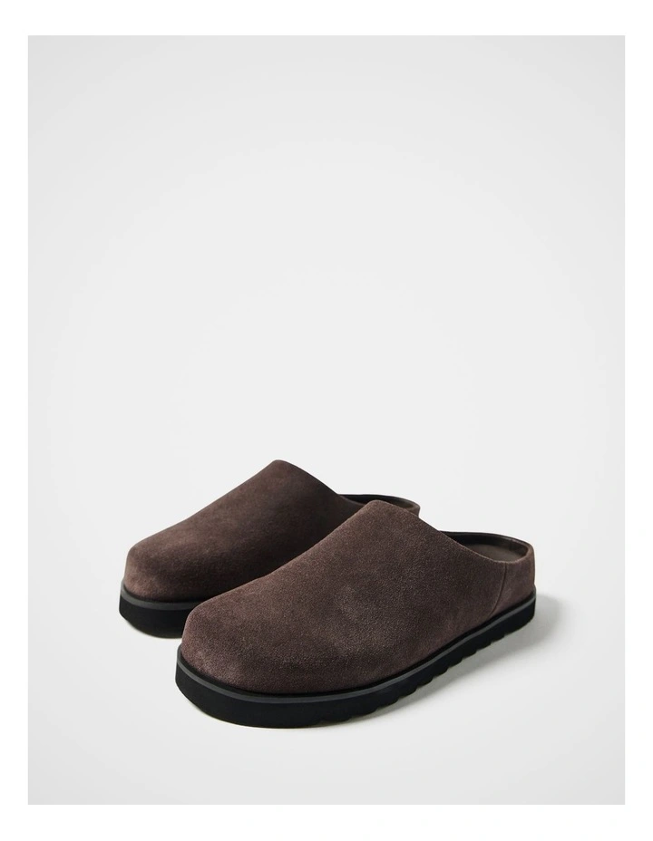 Luca Suede Slide in Espresso image 2