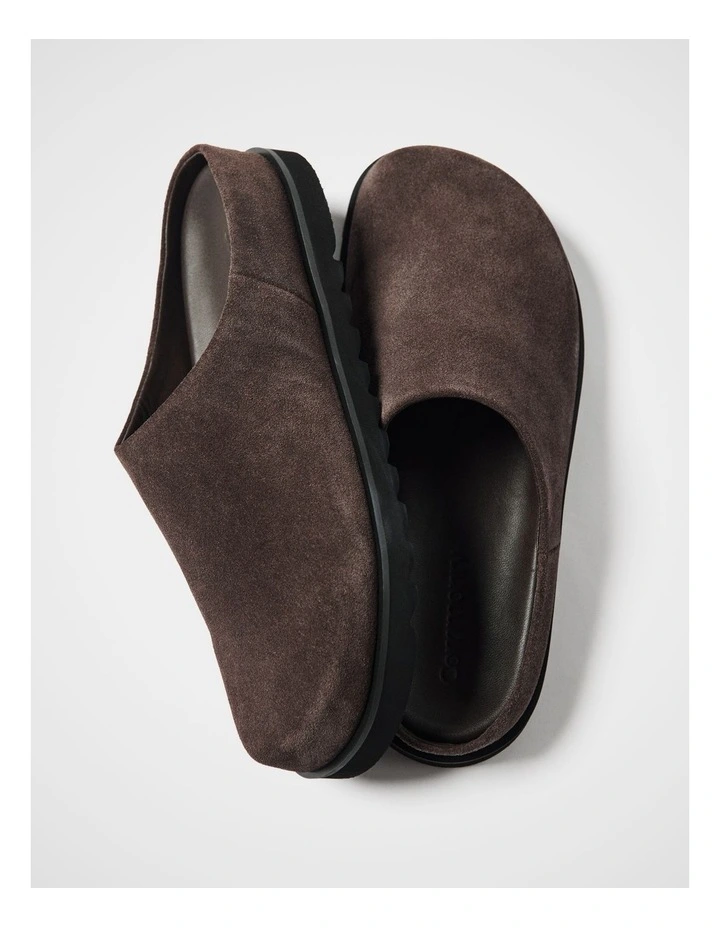 Luca Suede Slide in Espresso image 4