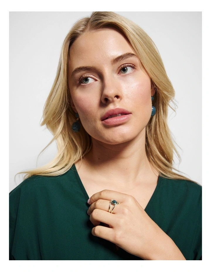 Nora Resin Ring in Juniper Green image 2