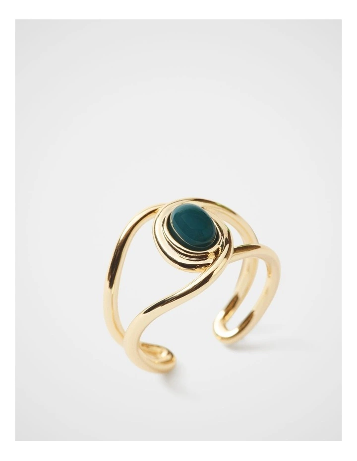 Nora Resin Ring in Juniper Green image 3