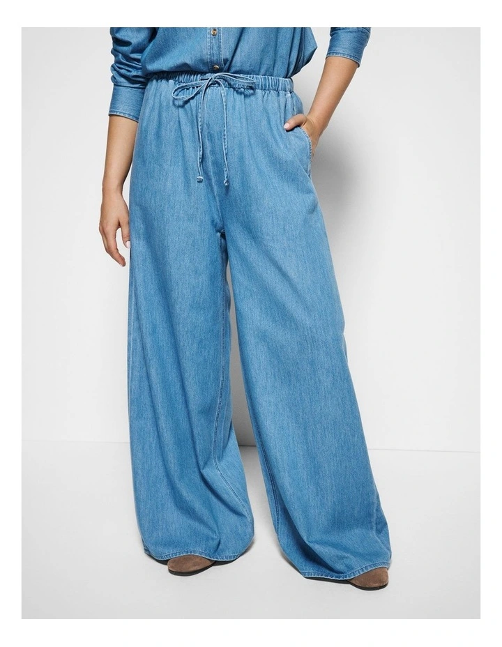 Theresa Pant in Light Blue Wash image 6