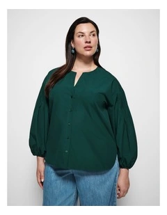 Kate Shirt in Juniper Green