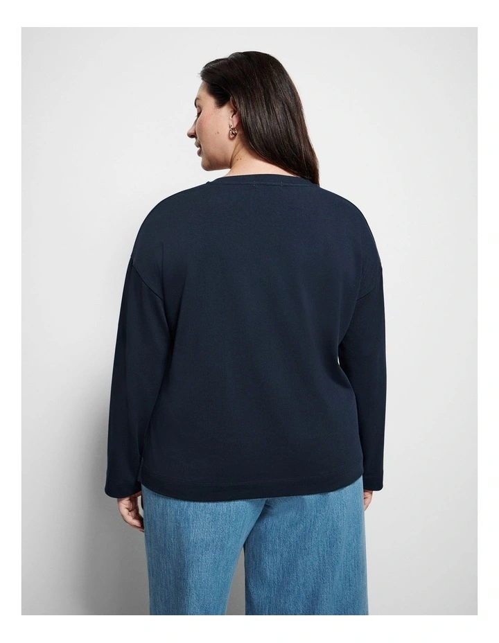 Eloise Top in Navy image 3