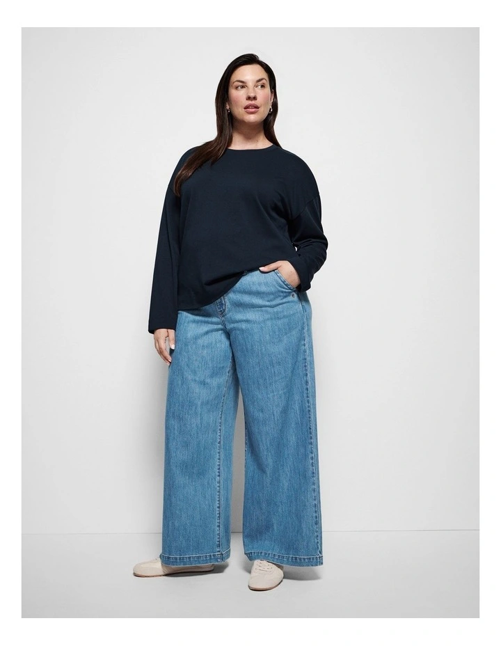 Eloise Top in Navy image 4