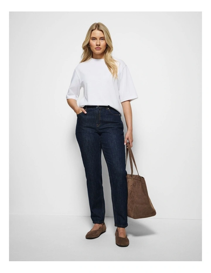 The Mid Rise Slim Jean in Raw Denim image 5