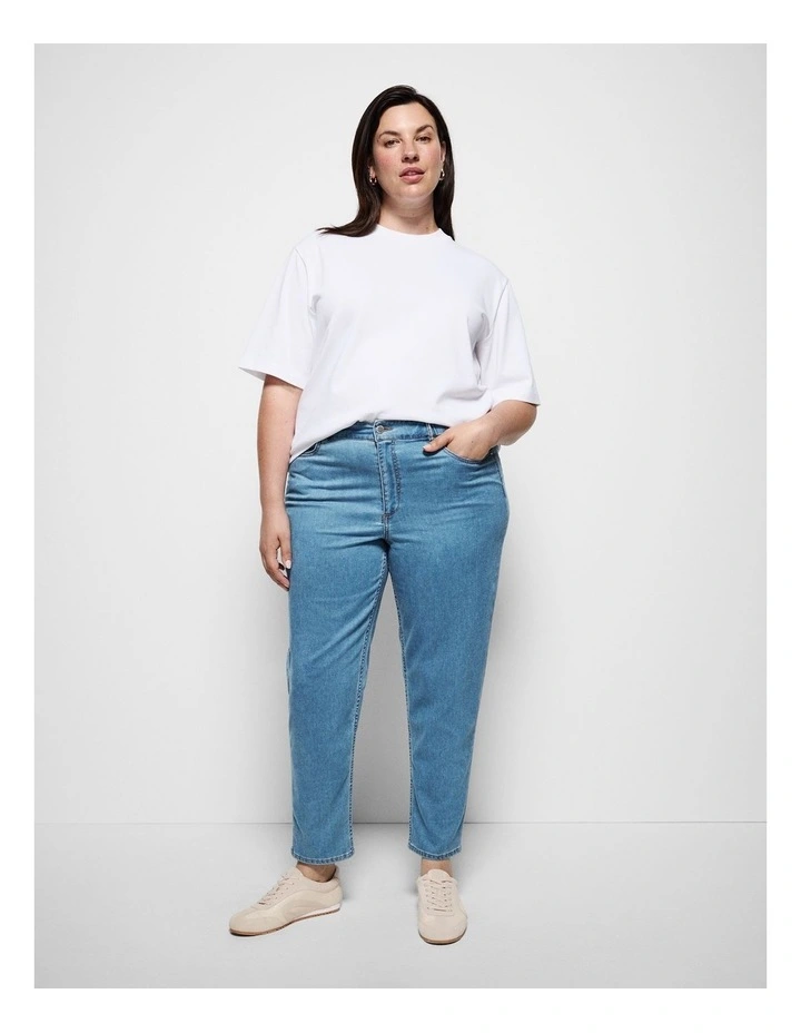 The Soft Stretch Casual Pant in Light Blue Wash image 1