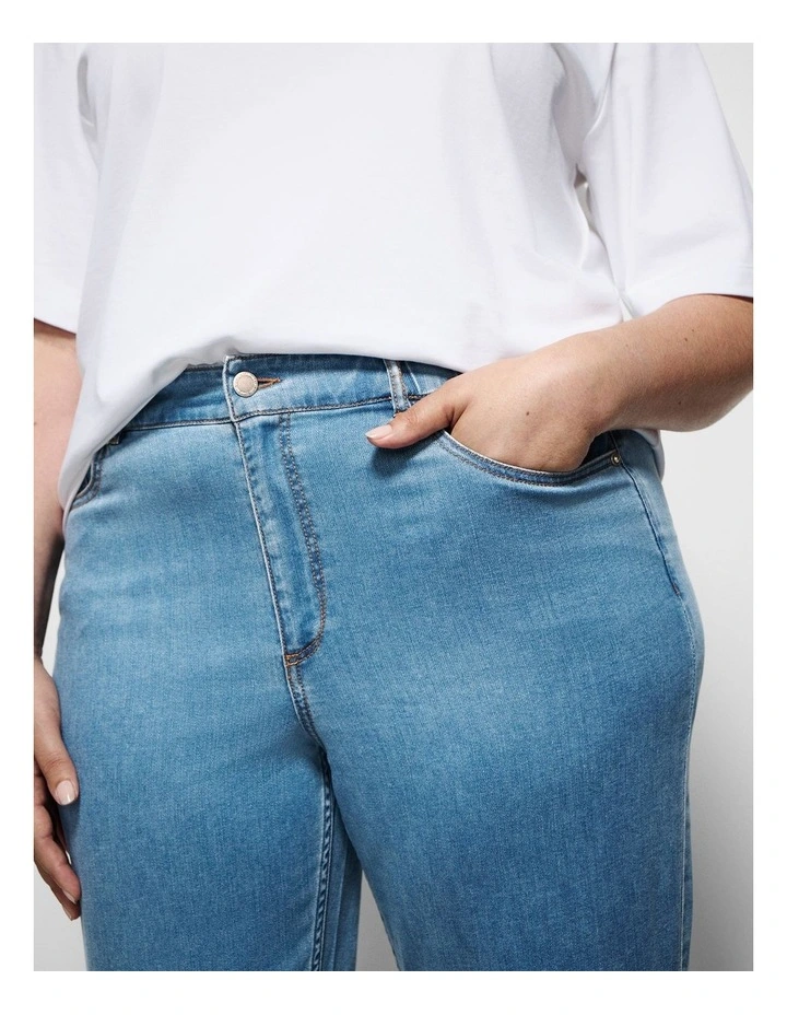 The Soft Stretch Casual Pant in Light Blue Wash image 3