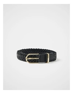 Sadie Braided Leathe in Black