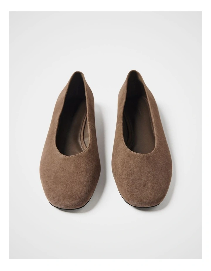 Aspen Suede Ballet Flat in Mocha image 3