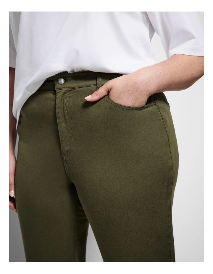 The Soft Stretch Casual Pant in Green image 2