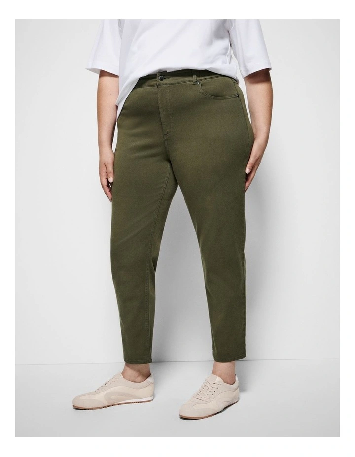 The Soft Stretch Casual Pant in Green image 3