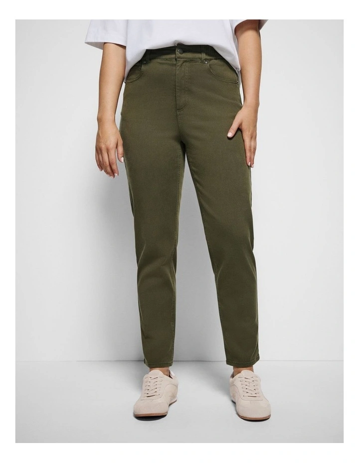 The Soft Stretch Casual Pant in Green image 5