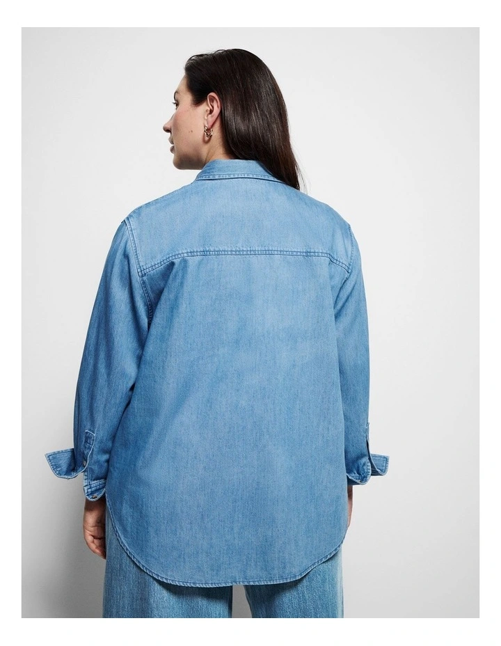Theresa Shirt in Light Blue Wash image 4