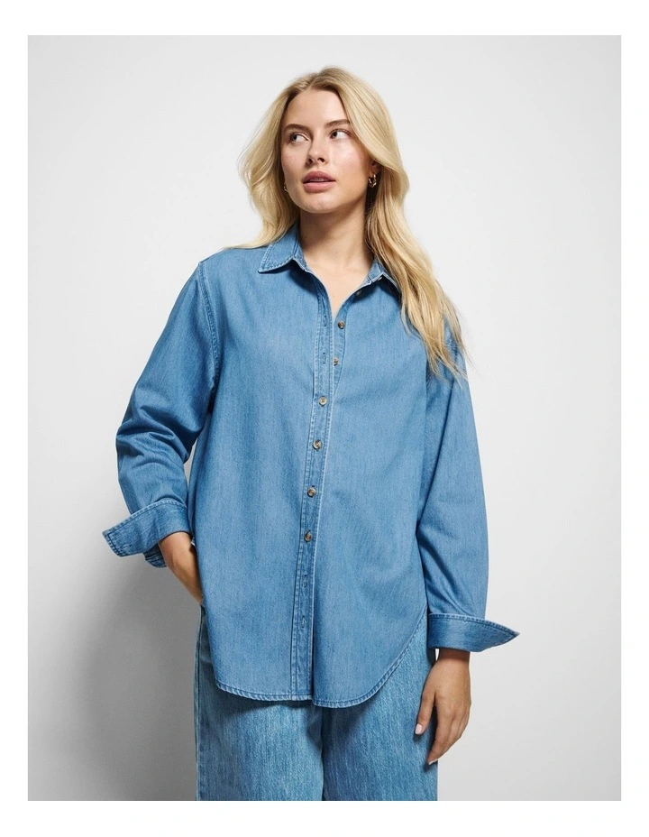 Theresa Shirt in Light Blue Wash image 5