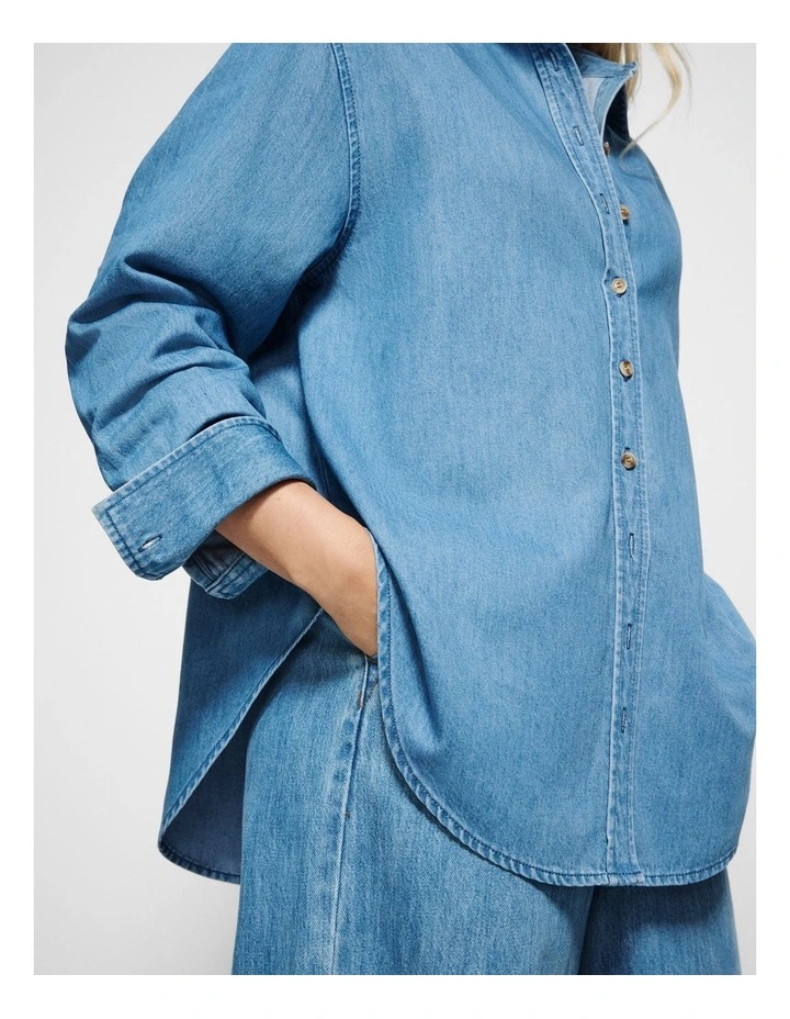 Theresa Shirt in Light Blue Wash image 6