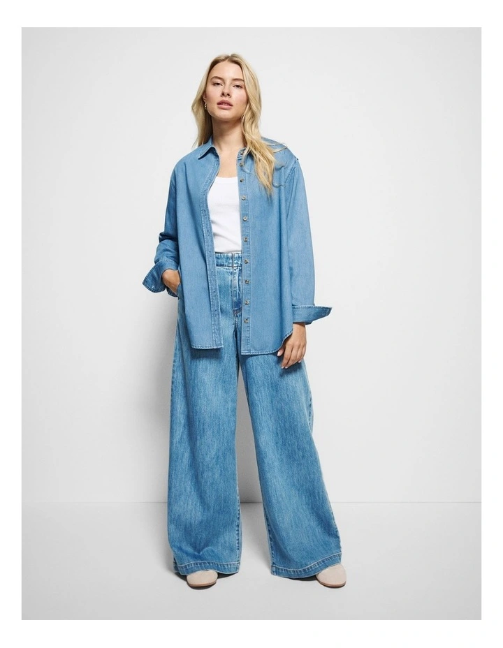 Theresa Shirt in Light Blue Wash image 7