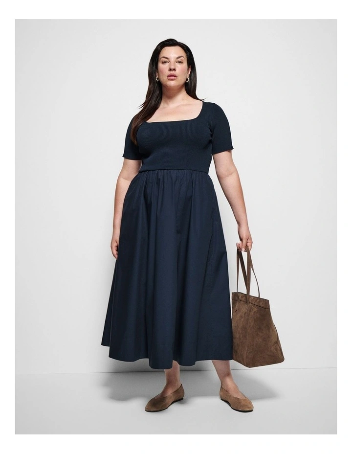 Georgia Dress in True Navy image 4