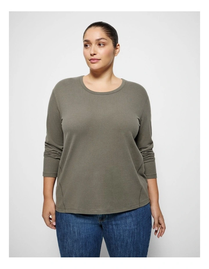 Bianca Top in Moss image 1