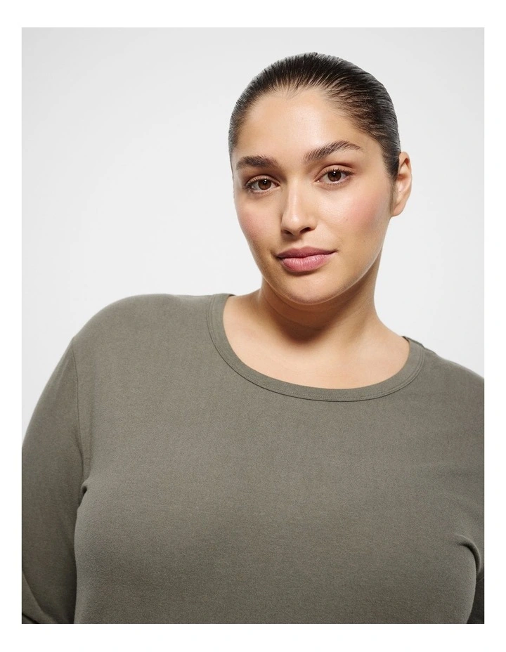 Bianca Top in Moss image 2