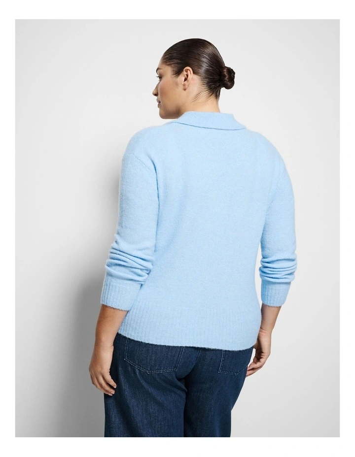 Tracey Polo Top in Cloud Blue image 3